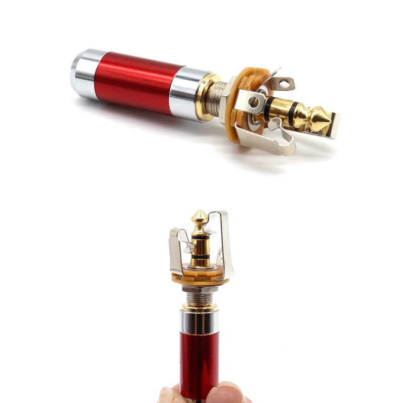 LOCHSOEL 6.35mm (1/4inch) Female Stereo Socket Panel Mount Jacks, Patch Cables, Microphone Connector Adapter 6 Pack-Lageter - Image 5
